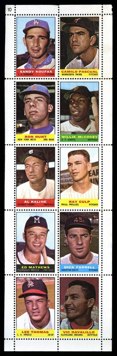 1964 Bazooka Stamps Sheet 10